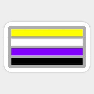 Spaced Nonbinary Pride Flag Sticker